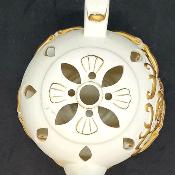 Partylite Cream Bisque Teapot Votive Candle Holder - Picture 8 of 15